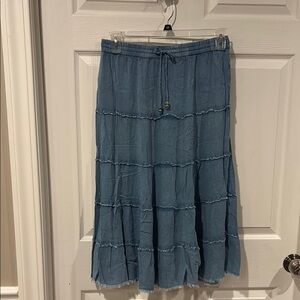 Denim Tiered Women's Skirt